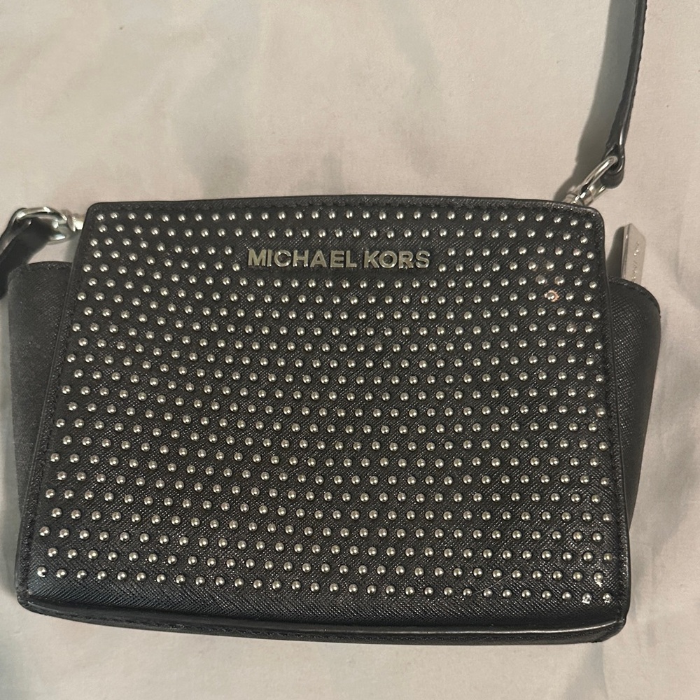 MICHAEL Michael Kors Black Studded Crossbody Bag